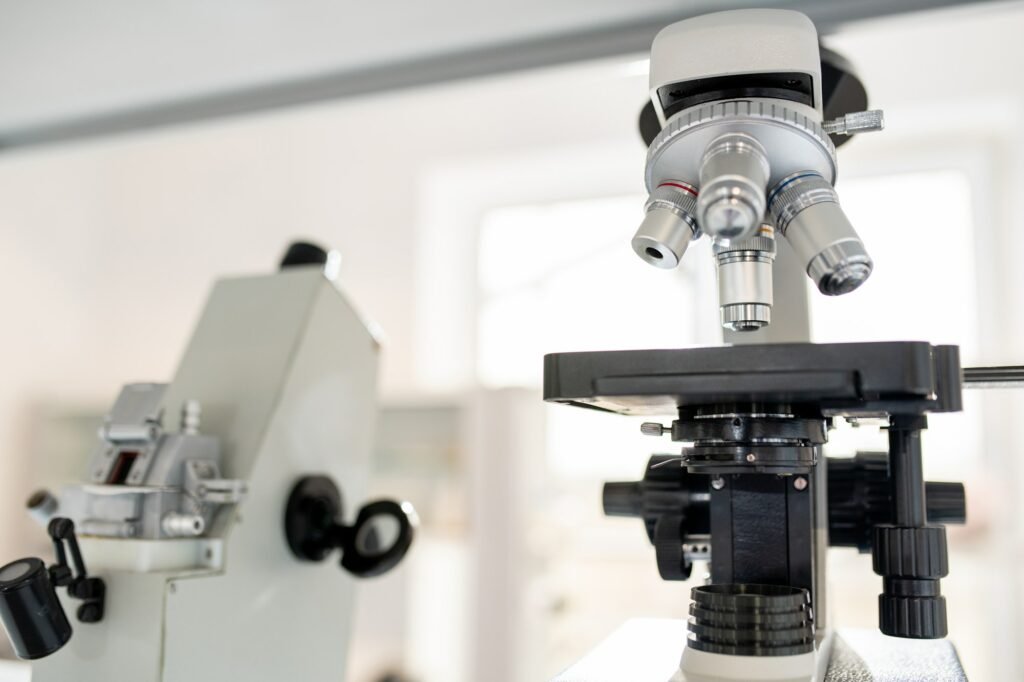 microscopes in scientific laboratory